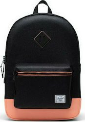 Herschel Supply Co Heritage Kids Kindergarten School Backpack Black L23xW9xH33cm Black Sparkle/Neon Peach