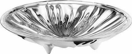 Guzzini Round Plastic Decorative Platter Grey Metallic 34x34cm