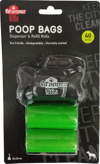 Pet Interest Poop Bags Dog Waste Bag Holder Green 20pcs