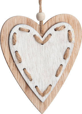 Christening Favor with Decorative Item Καρδιά made of Wood