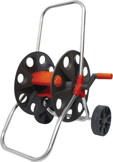 TopGarden Wheeled Garden Hose Box for Hose up to 60m with Rewind Handle