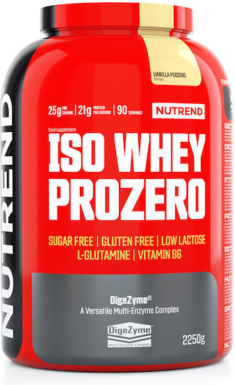 Nutrend Iso Whey Prozero Протеин Суроватъчен Без Глутен с Вкус Salted Caramel 2.25kg