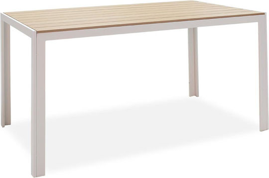 Τραπέζι Nares 140x80x72.5 Φυσικό