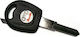 Car Key with Immobilizer Socket Empty Audi Key with Slot for Chip & Blade