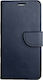 Book Piele artificială Albastru închis (Galaxy J5 2016)