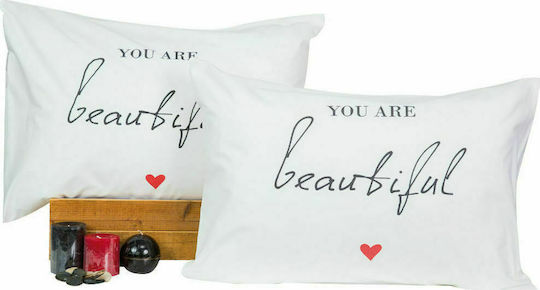 Borea Beautiful Kissenbezug-Set White 50x70cm.
