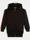 Guess Kinder-Sweatjacke mit Kapuze Schwarz