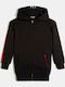 Kids Sweatshirt Cardigan with Hood Black