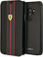 Ferrari Urban Book Plastic Negru (Galaxy S9+)