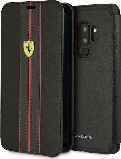 Ferrari Urban Book Plastic Negru (Galaxy S9+)