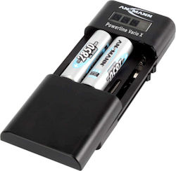 Ansmann Powerline Vario X USB Φορτιστής 2 Μπαταριών Li-ion/Ni-Cd/Ni-MH Μεγέθους AA/AAA Ansmann Powerline Vario X USB Φορτιστής 2 Μπαταριών Li-ion/Ni-Cd/Ni-MH Μεγέθους AA/AAA