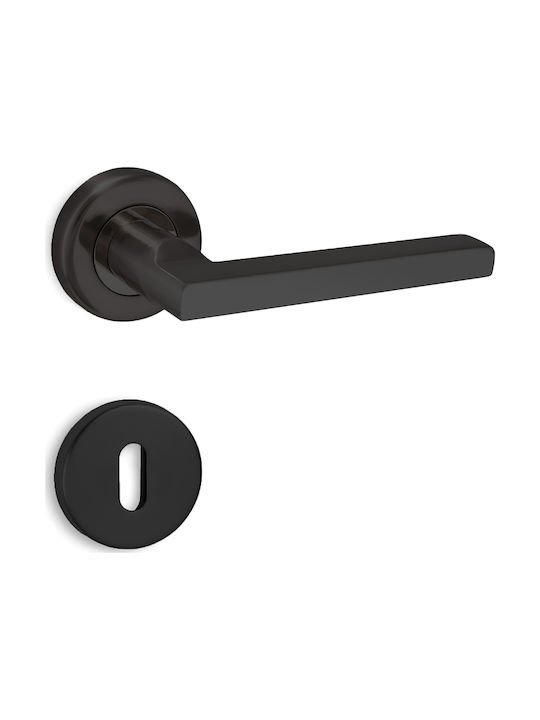 Conset Lever Middle Door with Rosette C1275 C1275RORS19S19 Black Checkmate