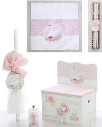 Bellissimo Κύκνος Baptism Set with Theme Swan 11pcs