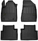 Frogum Set of Front and Rear Mats 4pcs Tray Type for Alfa Romeo Giulietta 2010-2016 Black