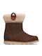 Crown Loop T Suede Παιδικά Μποτάκια με Φερμουάρ Καφέ