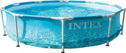 Intex Beachside Swimming Pool PVC with Metallic Frame 305x305x76cm