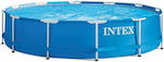 Intex Swimming Pool PVC with Metallic Frame 366x366x76cm