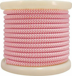 Elvhx Υφασμάτινο Καλώδιο 2x0.75mm² 10m σε Ροζ Χρώμα 10m EL330033
