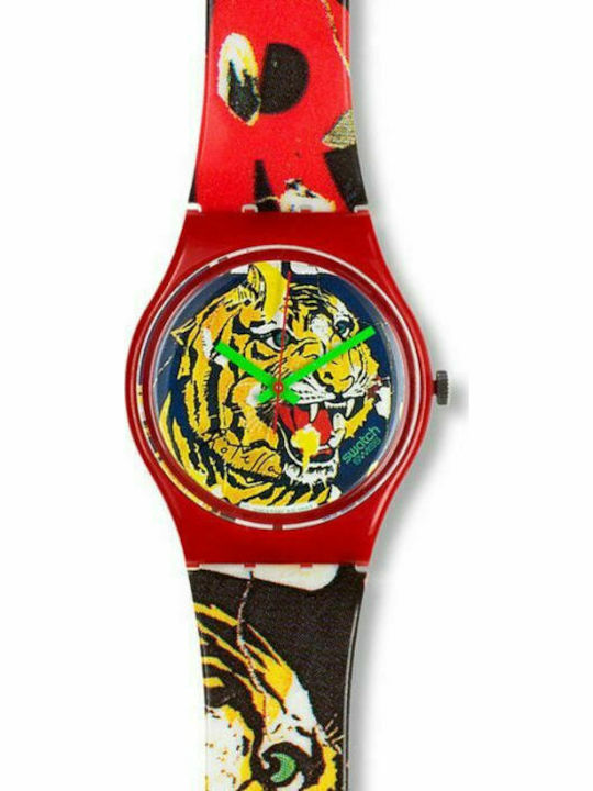 Swatch Bengala Унисекс Мъжки часовник 34мм На батерия Механизъм с Каучукова каишка