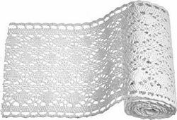 JK Home Decoration дантела за сватбени подаръци Бял Панделка на руло, бяла, 15x180см 2бр