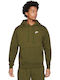 Nike Sportswear Club Men's Sweatshirt with Hood and Pockets Khaki