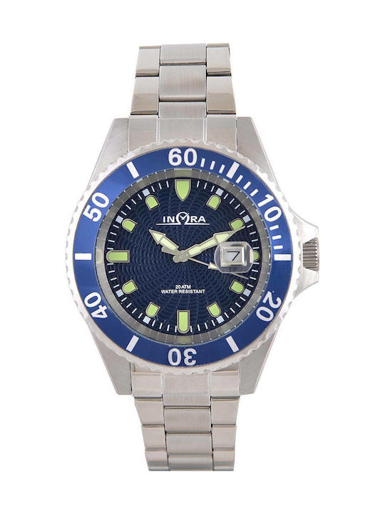 Inora Men's Watch 43mm Battery with Silver Stainless Steel Bracelet