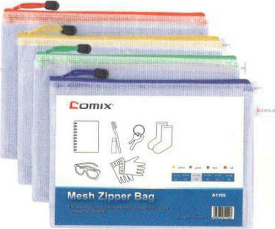 Next Folder Transparent with Zipper for Paper A6 10pcs (Μiscellaneous colours)