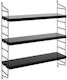 Shelf Wall Black Velvet-Black Metal 60x15x50cm