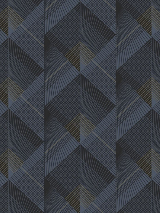 Wallpaper Galactik Vinyl Blue L1000xW53cm Washable