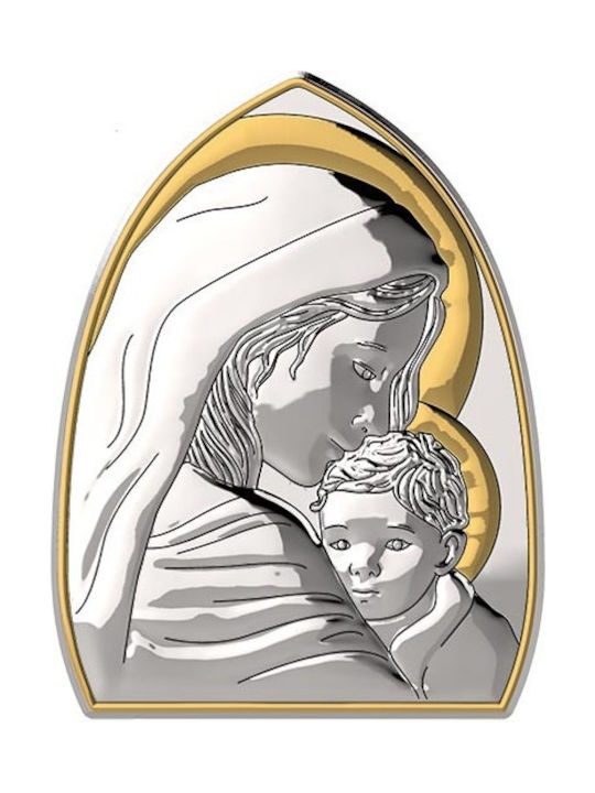 Slevori Gesegnete Mutter Heilige Ikone Kinder Amulett mit der Jungfrau Maria aus Silber 284019