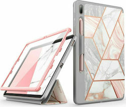 Supcase Cosmo Klappdeckel Kunststoff Marble Pink (Galaxy Tab S7 FE)