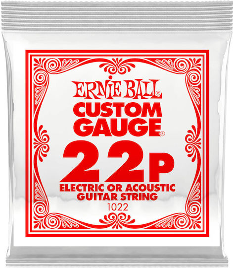 Ernie Ball Plain Loop End Единична Струна от Стомана за Лаутo 22"
