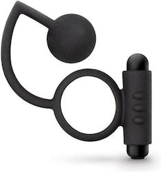 Blush Anal Adventures Platinum Anal Ball with Vibrating Cockring Δονούμενο Δαχτυλίδι Πέους με Πρωκτική Σφήνα Μαύρο BL-01705