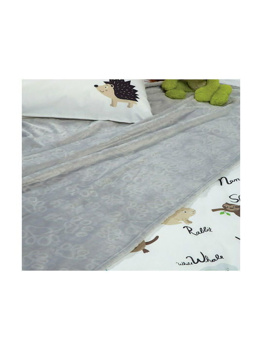 Nef-Nef Homeware Decke Vlies Foot Gray 160x220cm