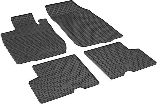 Rigum Set of Front and Rear Mats 4pcs for Dacia Duster 2010+ Black