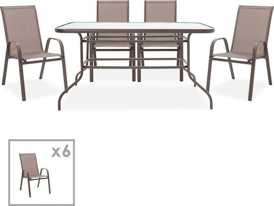 Set Dining 7 Piese Maro Set Dining 7 Piese Maro