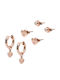 Emporio Armani Set Earrings made of Steel Gold Plated with Stones