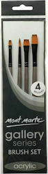 Mont Marte Gallery Plaque Paint Brush Set No5 / No6 / No7 / No9 4pcs