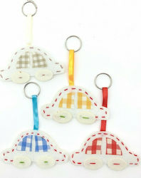 Christening Favor with Keychain Αυτοκίνητο made of Fabric 4pcs