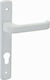 Lever Front Door with Plate Left 9P (Center Distance 85mm) White