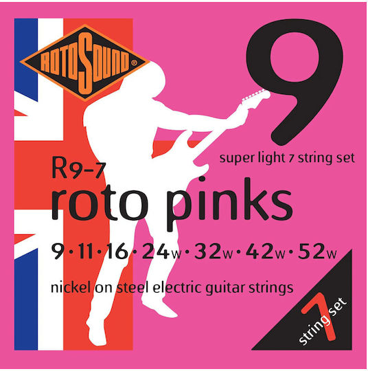 Rotosound R09-7 Roto Pinks Σετ Χορδών Ηλεκτρικής Κιθάρας 9 - 52"