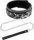 Darkness Black Furry Collar With Leash Collar in Black Color