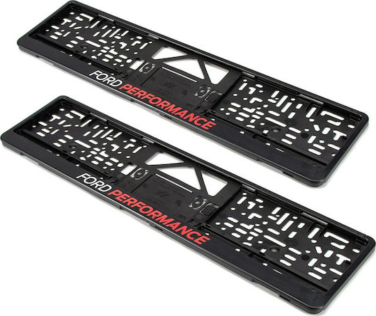 Car License Plate Frame Plastic Ford Performance 52.5 x 13cm Black 1pcs