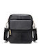 Leder Herrentasche Schulter / Crossbody Schwarz