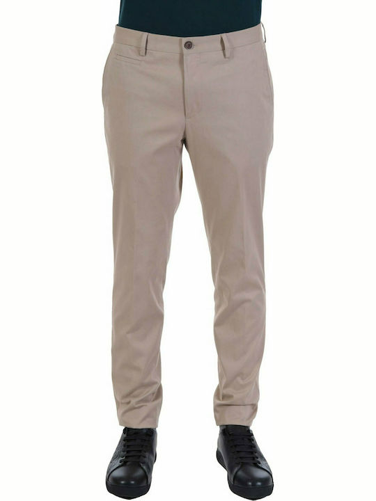 Hugo Boss Broad Men's Trousers Chino Elastic in Slim Fit Beige