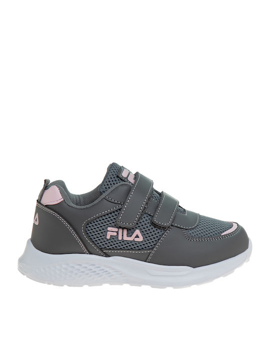 Fila Παιδικό Sneaker Comfort Happy με Σκρατς για Κορίτσι Γκρι