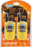 Baofeng BF-T3 Walkie Talkie με Μονόχρωμη Οθόνη Σετ 2τμχ Σε Κίτρινο Χρώμα