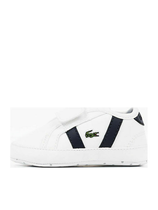 Lacoste Βρεφικά Sneakers Αγκαλιάς Λευκά