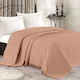Lino Home Safari Одеяло Плетено Двойно с Косъм 220x240см English Rose