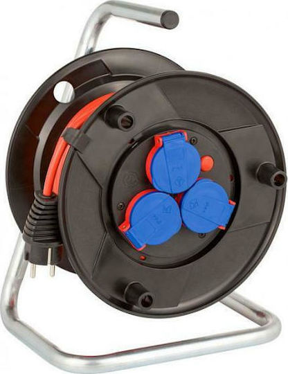 Brennenstuhl Waterproof Extension Reel Cord 3 x 1.5mm²/40m Black